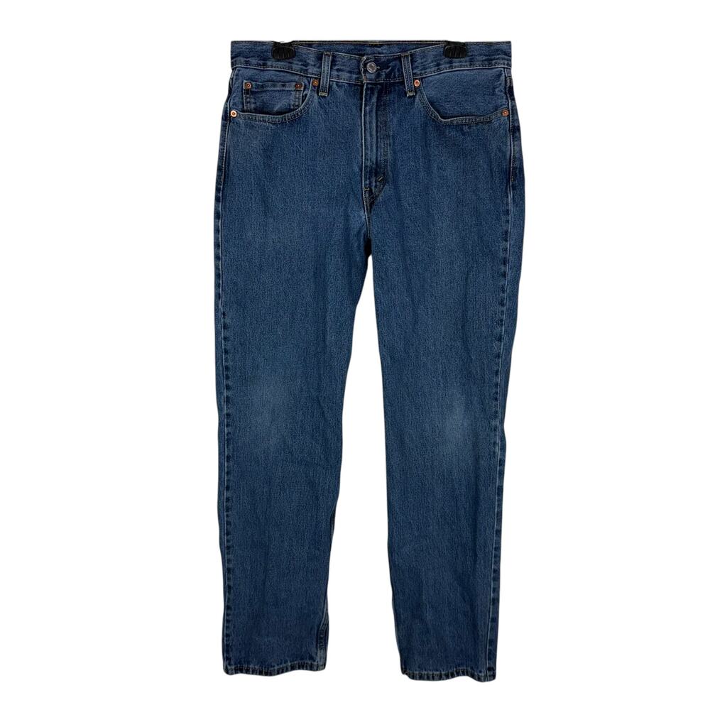 Levi's 550 Jeans Men 34x34 Blue Denim Distressed High-Rise Relaxed Fit Straight - Picture 1 of 15